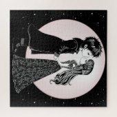 かわいいゴシックEmoキッズキスバレンタインデー ジグソーパズル (横)