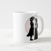 かわいいゴシックEmoキッズキスバレンタインデー ジャンボコーヒーマグカップ (正面右)