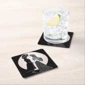 かわいいゴシックEmoキッズキスバレンタインデー スクエアペーパーコースター (インサイチュ)