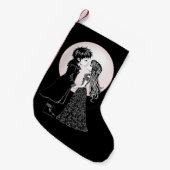 かわいいゴシックEmoキッズキスバレンタインデー スモールクリスマスストッキング (正面 (吊り時))