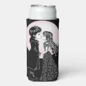 かわいいゴシックEmoキッズキスバレンタインデー スリム缶クーラー (Seltzer裏面)