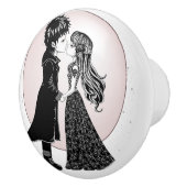 かわいいゴシックEmoキッズキスバレンタインデー セラミックノブ (右)