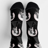 かわいいゴシックEmoキッズキスバレンタインデー ソックス (上部)
