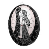 かわいいゴシックEmoキッズキスバレンタインデー ダーツボード (正面右)