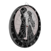 かわいいゴシックEmoキッズキスバレンタインデー ダーツボード (正面左)