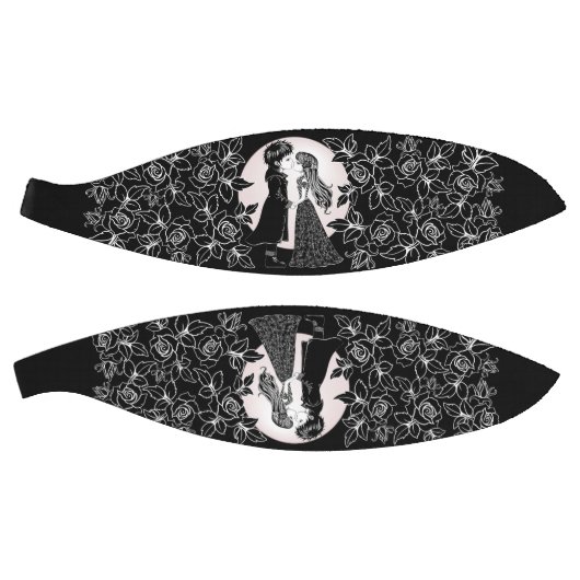 かわいいゴシックEmoキッズキスバレンタインデー バスケットボール (パネル)