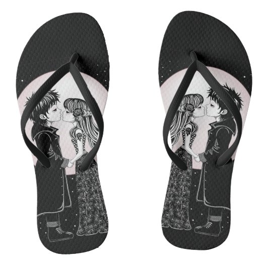 かわいいゴシックEmoキッズキスバレンタインデー ビーチサンダル (ソール)