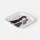 かわいいゴシックEmoキッズキスバレンタインデー ペーパープレート (傾斜あり)