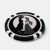 かわいいゴシックEmoキッズキスバレンタインデー ポーカーチップ (シングル)