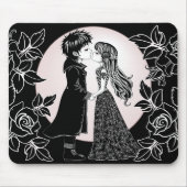 かわいいゴシックEmoキッズキスバレンタインデー マウスパッド (正面)