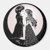 かわいいゴシックEmoキッズキスバレンタインデー マグネット (正面)
