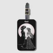 かわいいゴシックEmoキッズキスバレンタインデー ラゲッジタグ (正面縦)