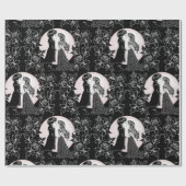 かわいいゴシックEmoキッズキスバレンタインデー ラッピングペーパー (フラット)