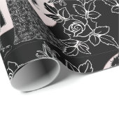 かわいいゴシックEmoキッズキスバレンタインデー ラッピングペーパー (ロールコーナー)