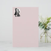 かわいいゴシックEmoキッズキスバレンタインデー 便箋 (スタンド正面)