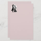 かわいいゴシックEmoキッズキスバレンタインデー 便箋 (正面/裏面)