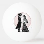 かわいいゴシックEmoキッズキスバレンタインデー 卓球ボール (正面)