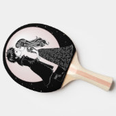 かわいいゴシックEmoキッズキスバレンタインデー 卓球ラケット (横)