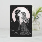 かわいいゴシックEmoキッズキスバレンタインデー 招待状 (スタンド正面)