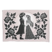 かわいいゴシックEmoキッズキスバレンタインデー 枕カバー (正面)