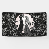 かわいいゴシックEmoキッズキスバレンタインデー 横断幕 (横)