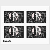 かわいいゴシックEmoキッズキスバレンタインデー 長方形シール (シート)