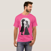 かわいいゴシックEmoキッズキスバレンタインデー Tシャツ (正面フル)