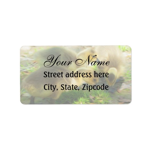 かわいいゴスリング ラベル (正面)