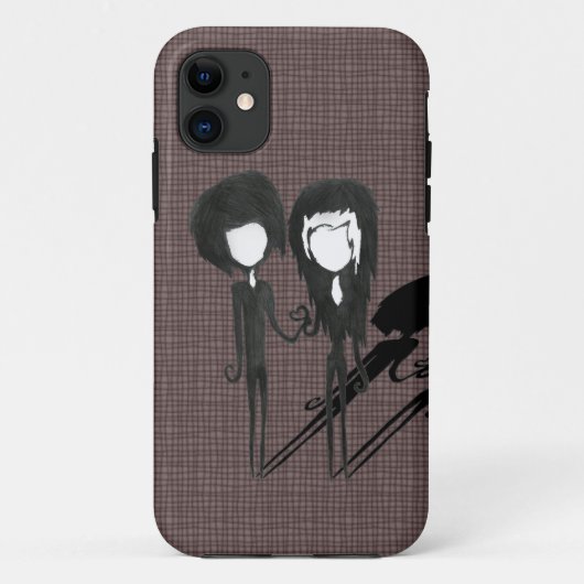 かわいいゴス・エモカップル男女 Case-Mate iPhoneケース (裏面)