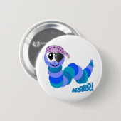 かわいいゴッキンズの海賊毛虫 缶バッジ (正面&裏面)