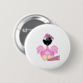 かわいいゴッキンズ海賊フラミンゴ 缶バッジ (正面&裏面)