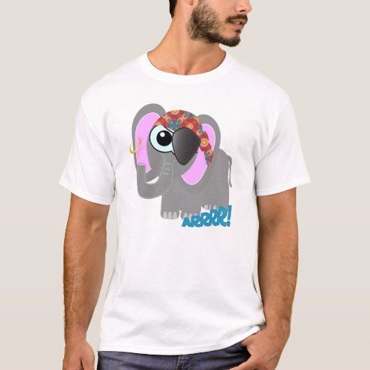 かわいいゴッキンズ象の海賊 Tシャツ (正面)