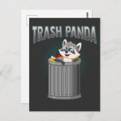 かわいいゴミのパンダかわいいラクーン動物愛好家 ポストカード (正面/裏面)