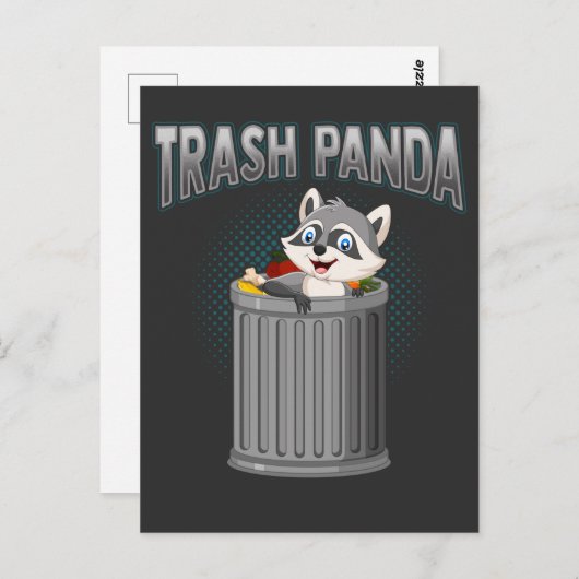 かわいいゴミのパンダかわいいラクーン動物愛好家 ポストカード (正面/裏面)