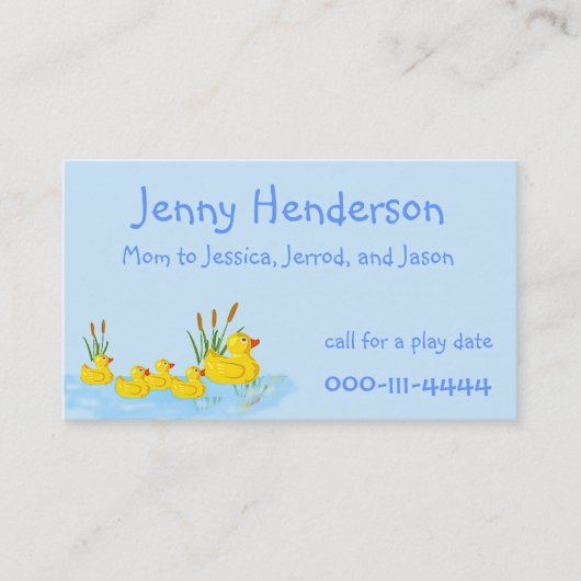 かわいいゴムはカスタムなお母さんカードを引込めます コーリングカード (正面)