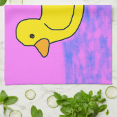 かわいいゴムダッキー（アヒルちゃん）キッチンタオル キッチンタオル (折り畳み)