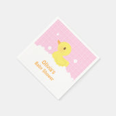 かわいいゴムダッキー(アヒルちゃん)ベビーシャワーパーティー用品 スタンダードカクテルナプキン (角)