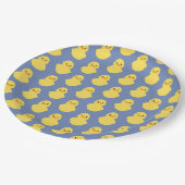 かわいいゴムダッキー（アヒルちゃん）ベビーシャワーパーティー ペーパープレート (アングル)