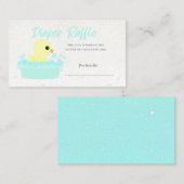 かわいいゴムダッキー(アヒルちゃん)男の子おむつラッフルエンクロージャカー エンクロージャーカード (正面/裏面)