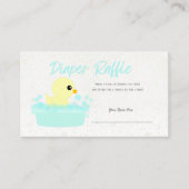 かわいいゴムダッキー(アヒルちゃん)男の子おむつラッフルエンクロージャカー エンクロージャーカード (正面)