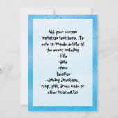 かわいいゴムダッキー(アヒルちゃん)/青い泡 招待状 (裏面)