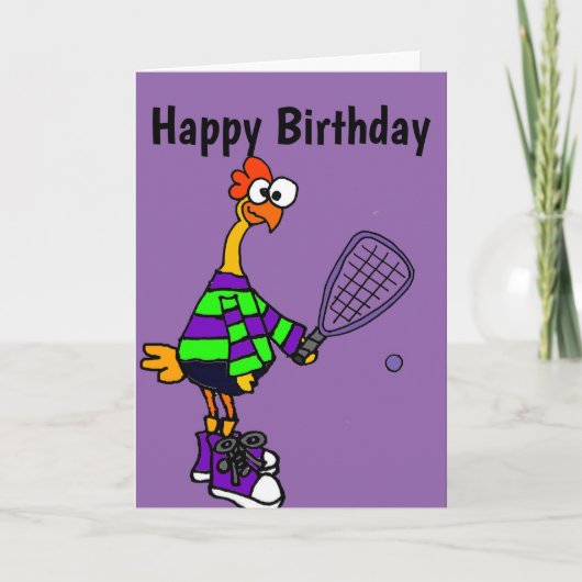 かわいいゴムチキン遊のラケットボール漫画 カード (正面)