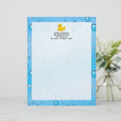 かわいいゴム製アヒルちゃんか青い泡 レターヘッド (スタンド正面)