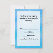 かわいいゴム製アヒルちゃんか青い泡 出欠カード (裏面)