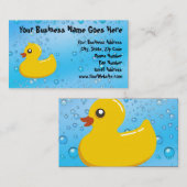 かわいいゴム製アヒルちゃんか青い泡 名刺 (正面/裏面)