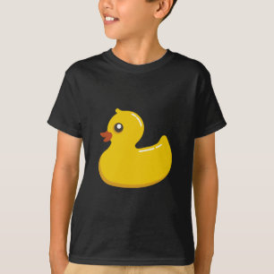 かわいいゴム製アヒルちゃんか青い泡 Tシャツ
