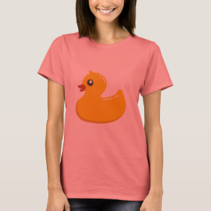 かわいいゴム製アヒルちゃんか青い泡 Tシャツ