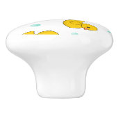 かわいいゴム製アヒルパターン セラミックノブ (側面)