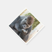 かわいいゴリラ スタンダードカクテルナプキン (角)