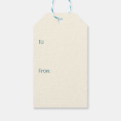 かわいいゴルデンドルドッグサイクリング春の花 ギフトタグ (裏面)